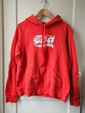TNA Red Pullover Hoodie with White Logo